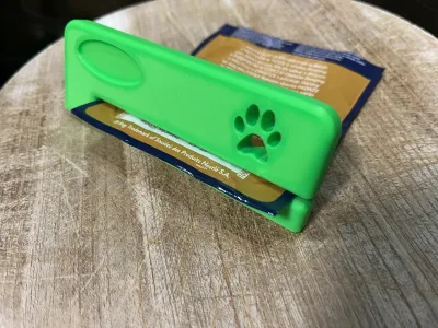 The same pouch from above, the squeezer halfway up