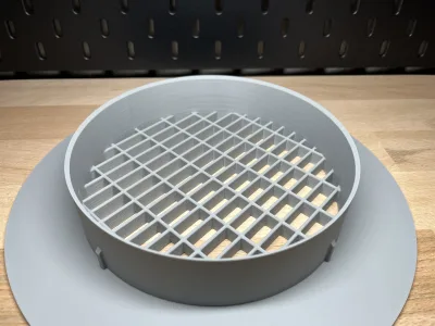 Nahaufnahme des Innenrings, das Gitter sitzt vollflächig darin